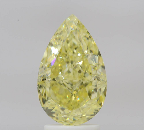 3.46 carat Fancy Yellow-VVS1 Natūralus Pear Deimantas (1)
