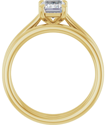 Sužadėtuvių Žiedas „Claw-Pong“ 14k yellow gold Emerald 7mm x 5mm (7)