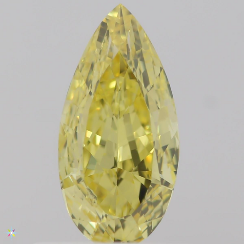 0.5 carat Fancy Intense  Yellow-VS2 Natūralus Pear Deimantas (1)