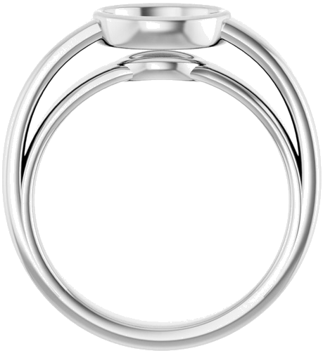 Sužadėtuvių Žiedas „Bezel-Set Solitaire“ 14k white gold Oval 8mm x 6mm (2)