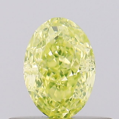0.5 carat Fancy Intense Greenish Yellow-SI1 Natūralus Oval Deimantas (1)
