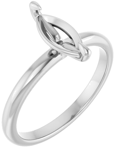 Sužadėtuvių Žiedas „Solitaire“ 14k white gold Marquise 10mm x 5mm (1)