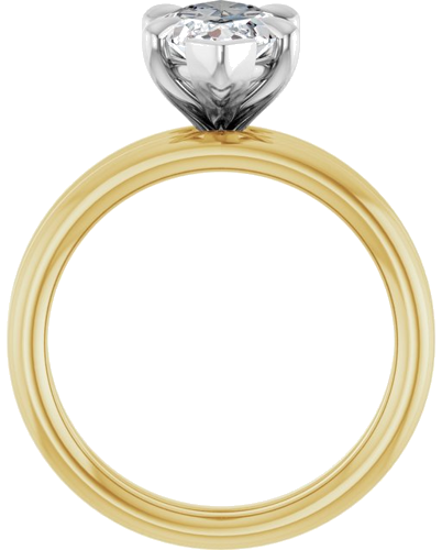 Sužadėtuvių Žiedas „Claw-Prong Solitaire“ 14k yellow/white gold Marquise 13mm x 6.5mm (7)