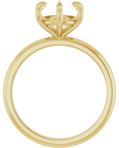 14K Yellow 8.2 mm Round Solitaire Engagement Ring Mounting (2)