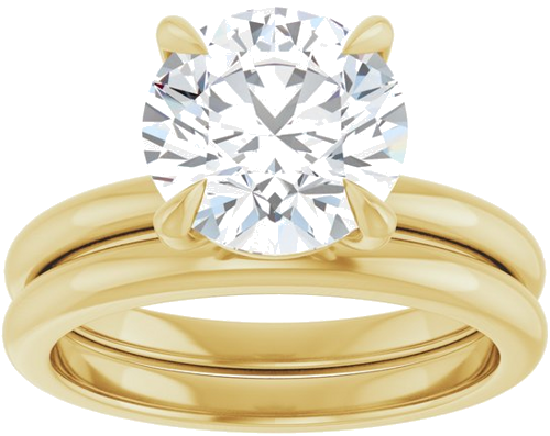Sužadėtuvių Žiedas „Claw-Prong“ 14k yellow gold Round 9mm (8)