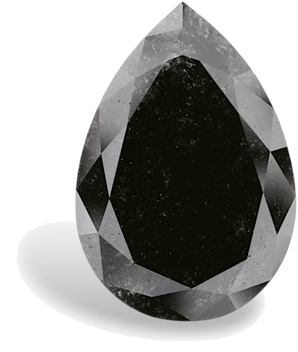 6.17 carat Fancy Black-VVS2 Natūralus Pear Deimantas (1)