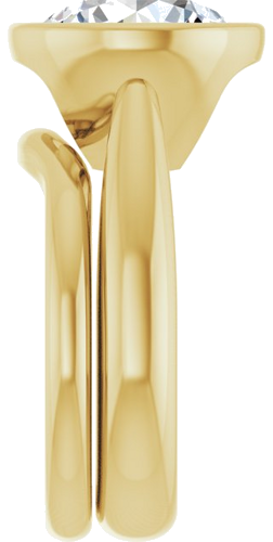 Sužadėtuvių Žiedas „Bezel-Set Solitaire“ 14k yellow gold Round 11mm (9)