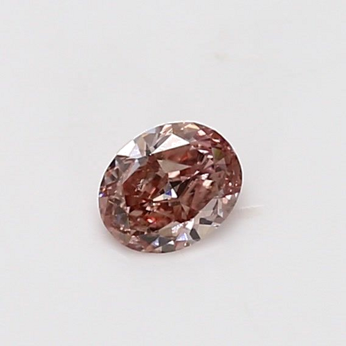 0.27 carat Fancy Orangey Pink-SI1 Natūralus Oval Deimantas (1)