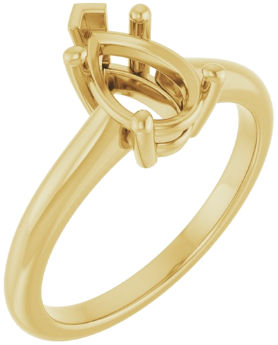 Sužadėtuvių Žiedas „V-End Prong“ 18k yellow gold Pear 9mm x 6mm (1)