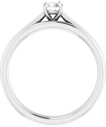 Sužadėtuvių Žiedas „Claw-Prong Solitaire“ 14k white gold Round 4.1mm (7)