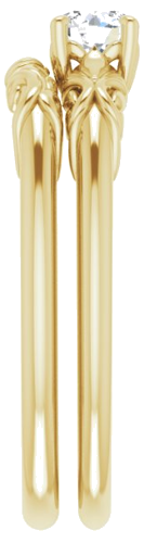 Sužadėtuvių Žiedas „Solitaire“ 14k yellow gold Round 4.1mm (9)