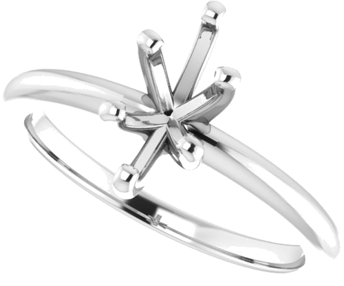 14K White  9x4.5 mm Marquise Solitaire Engagement Ring Mounting (5)