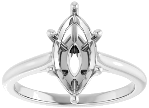 Sužadėtuvių Žiedas 14k white gold Marquise 12mm x 6mm (3)