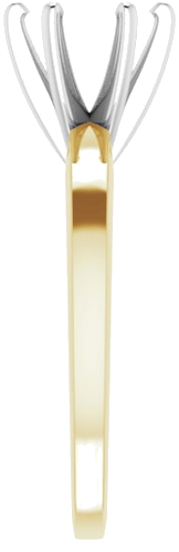 Sužadėtuvių Žiedas „Solitaire“ 585 Baltojo Ir Geltonojo Aukso Round 6.6mm x 7.2mm (4)