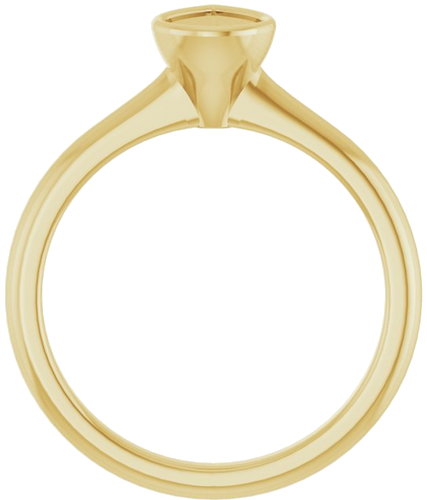 Sužadėtuvių Žiedas „Bezel-Set Solitaire“ 14k yellow gold Pear 7mm x 5mm (2)