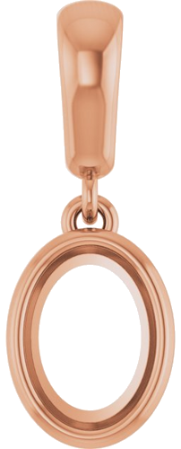 14K Rose  7x5 mm Oval Pendant Mounting (1)