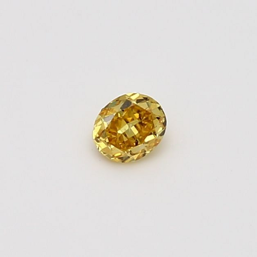 0.19 carat Fancy Vivid Orangey Yellow-SI2 Natūralus Oval Deimantas (1)