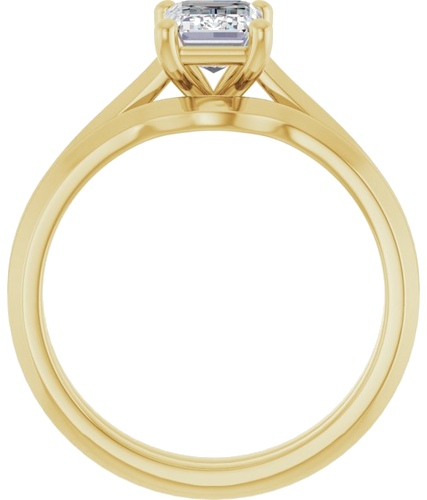 Sužadėtuvių Žiedas „Solitaire“ 585 Geltonojo Aukso Emerald 7mm x 5mm (7)