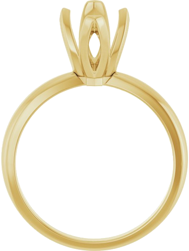 Sužadėtuvių Žiedas „V-End Tulipset® Solitaire“ 14k yellow gold Marquise 12mm x 6mm (2)