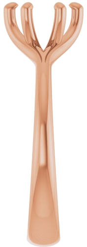 14K Rose 6.5 mm Round Engagement Ring Mounting (4)