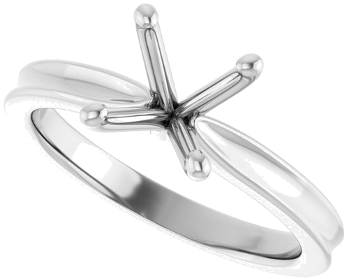 Sužadėtuvių Žiedas 14k white gold Round 7.4mm (5)