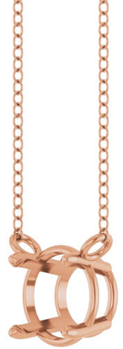 Pakabukas „Solitaire“ 14k rose gold Round 6.5mm (2)
