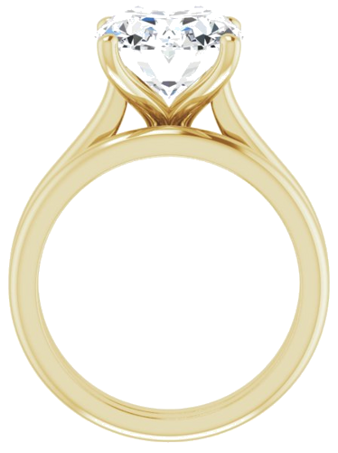 Sužadėtuvių Žiedas „Solitaire“ 585 Geltonojo Aukso Oval 12mm x 10mm (7)