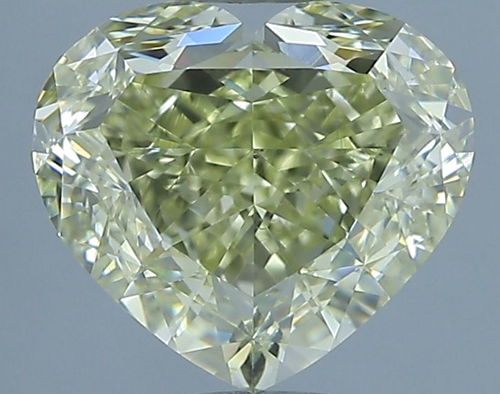 3.08 carat Fancy Light Yellow-VS2 Natūralus Heart Deimantas (1)