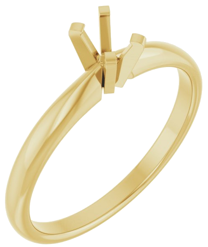 Sužadėtuvių Žiedas „Solitaire“ 14k yellow gold Oval 5.5mm x 3.5mm (1)