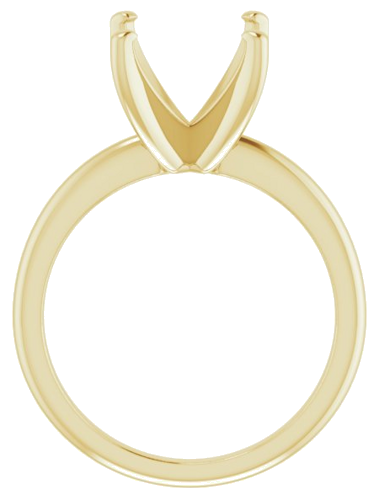 14K Yellow  12x10 mm Oval Solitaire Engagement Ring Mounting (2)