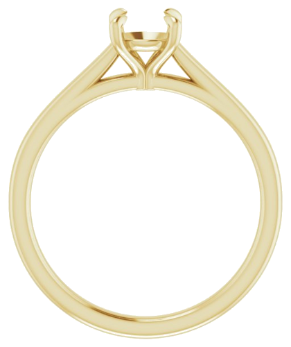 14K Yellow  5.5 mm Round Solitaire Engagement Ring Mounting (2)