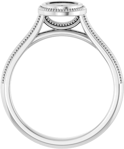 Sužadėtuvių Žiedas „Bezel-Set Solitaire“ 14k white gold Round 5.5mm (2)