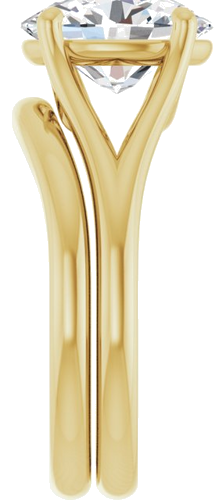 18K Yellow 10x8 mm Oval Solitaire Engagement Ring Mounting (9)