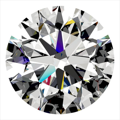 0.37 carat E-VVS1 Excellent cut Natūralus Round Deimantas (1)
