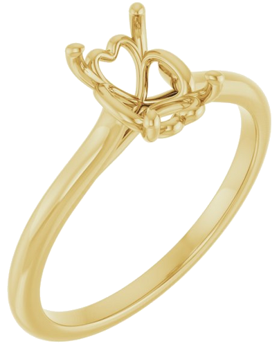 Sužadėtuvių Žiedas „Solitaire“ 14k yellow gold Emerald 7mm x 5mm (1)