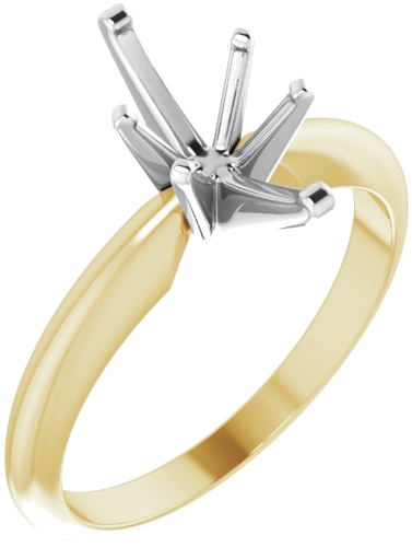 Sužadėtuvių Žiedas „Heavy Solitaire“ 585 Baltojo Ir Geltonojo Aukso Marquise 10.5mm x 5.5mm (1)