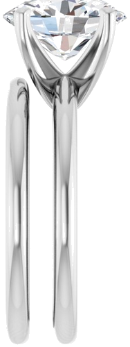 Sužadėtuvių Žiedas 10k white gold Oval 10mm x 8mm (9)