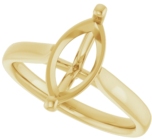 14K Yellow 12x6 mm Marquise Engagement Ring Mounting (5)