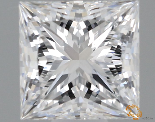 0.5 carat E-VS1 Natūralus Princess Deimantas (1)