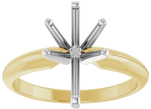 14K Yellow   White 11.5x7 mm Pear 6-Prong Ring Mounting (3)