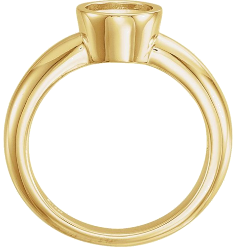 14K Yellow 5.8 mm Round Bezel-Set Engagement Ring Mounting (2)