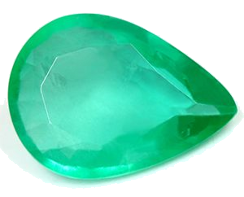 3.63 carat GREEN Pear Smaragdas (1)