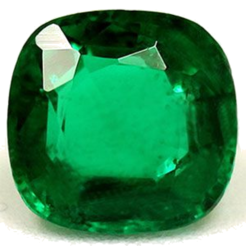0.43 carat GREEN Cushion Smaragdas (1)