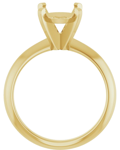 Sužadėtuvių Žiedas „Knife-Edge“ 14k yellow gold Oval 10mm x 8mm (2)