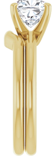 14K Yellow  7x7 mm Cushion Solitaire Engagement Ring Mounting (9)