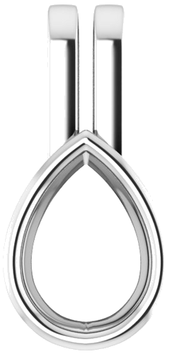 Pakabukas „Solitaire“ 925 Sidabro Pear Shape 7mm x 5mm (1)