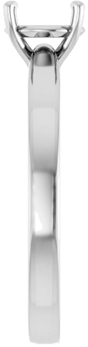 Sužadėtuvių Žiedas „Solitaire“ 14k white gold Round 6.5mm (4)