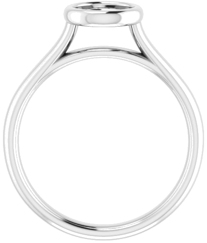 Sužadėtuvių Žiedas „Bezel-Set Solitaire“ 950 Platinos Round 6mm (2)