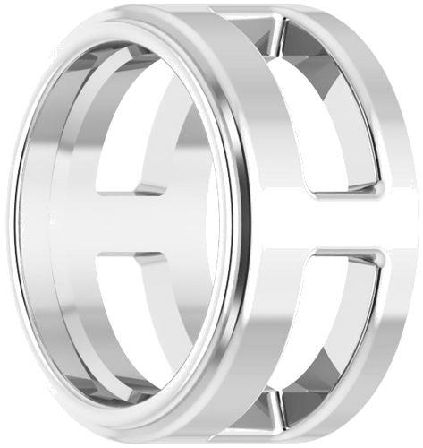 Pakabukas „Oval Bezel-Set Slide“ 14k white gold Oval 5.25mm x 4mm (2)