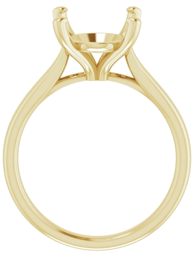 Sužadėtuvių Žiedas „Solitaire“ 585 Geltonojo Aukso Oval 12mm x 10mm (2)